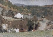 Fernand Khnopff In Fosset The Hamlet oil painting on canvas